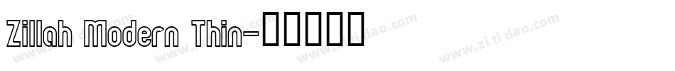 Zillah Modern Thin字体转换